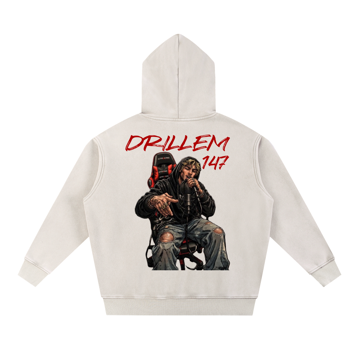 Snow Wash Fleece Oversize Hoodie