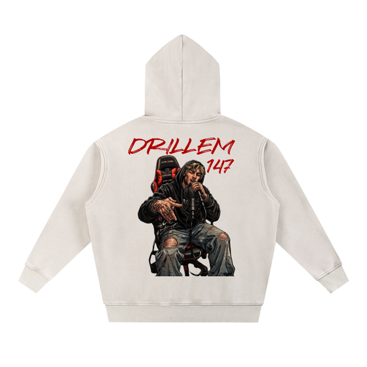 Snow Wash Fleece Oversize Hoodie