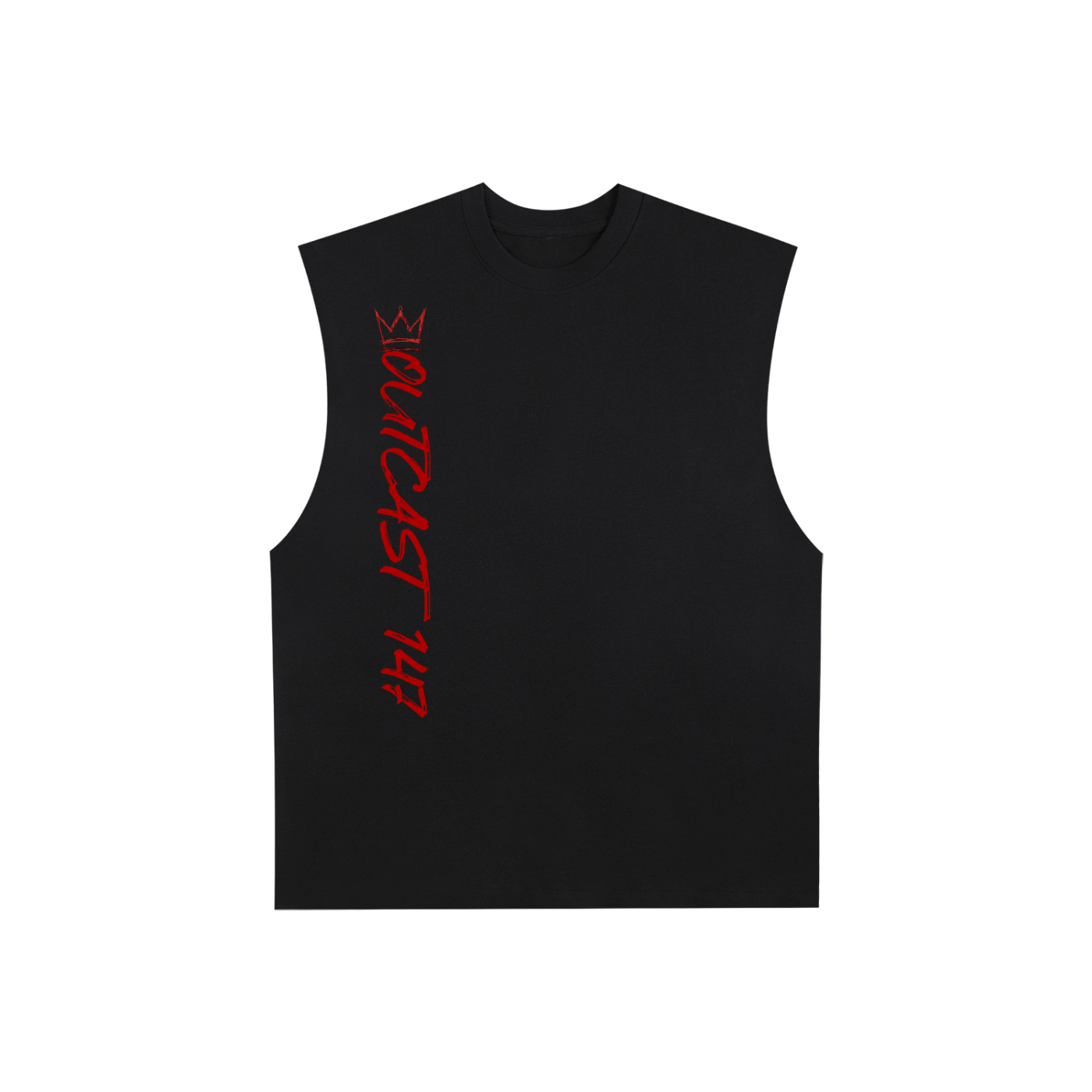 Raw Edge Cotton Tank Top