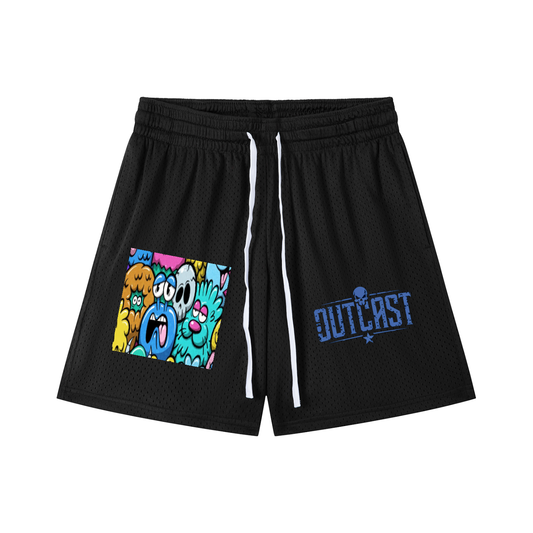 Mesh Drawstring Shorts